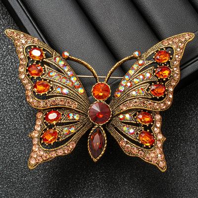 Fashionable Exaggerated Retro Butterfly Brooch