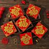 5Pcs  Year Of The Horse Spring Festival Mini Fu Character Stickers Door Window Wall Stickers For Chinese Lunar New Year