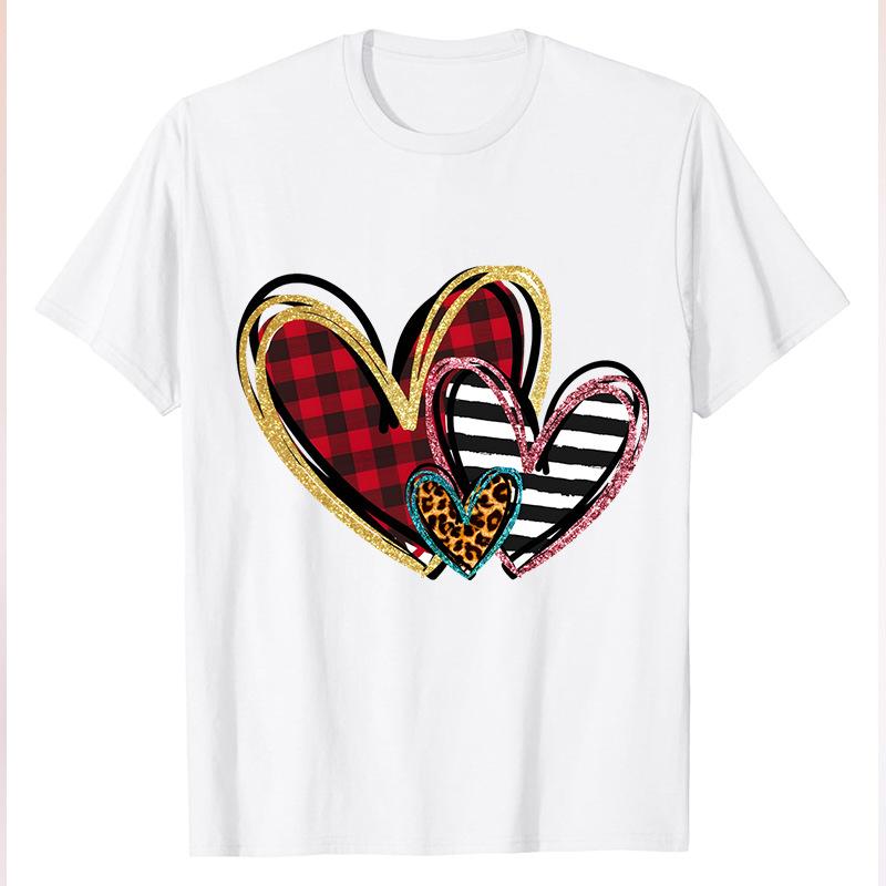 

День святого Валентина Персонализированные модные повседневные хлопковые топы модные парные футболки женские 3XL