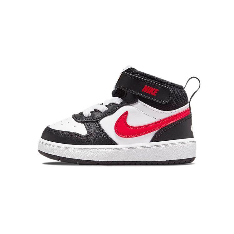 Nike Court Borough Mid 2 TD White/White/Black/University Red Baby Sneakers DO5894-161