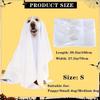 Halloween Pet Costume Scary Dog Cosplay Ghost Cloak Hood Outfit Breathable Festive Apparel for Halloween Christmas Masquerade