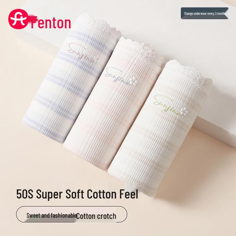 Fenteng Women s 50S Ultra Soft Antibacterial Briefs 3-Pack L