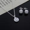 New Arrive   Copper Minimalist Shiny Crystal Necklaces Earrings for Women Versatile Jewelry Sets Christmas Gifts