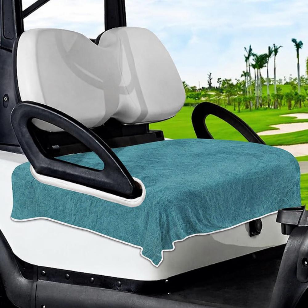 Breathable Golf Cart Seat Cover Keeps Seats Dry Comfortable Golf Cart Seat Towel Blanket Non-Slip Golf Cart Accessories