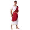 Mens Halloween Ancient Greek Toga Costume Short Sleeve Retro Gold Decoration Cosplay Roman Robe