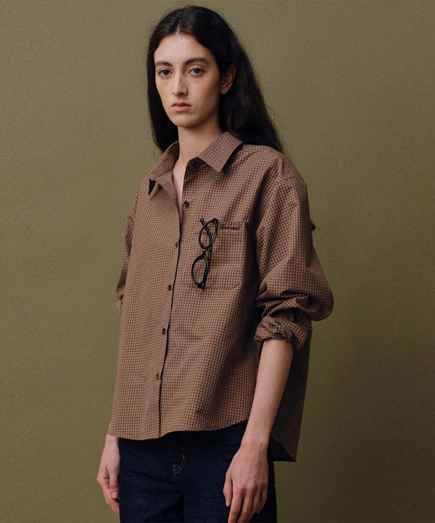 Beiodeu Classic Check Shirts_Brown