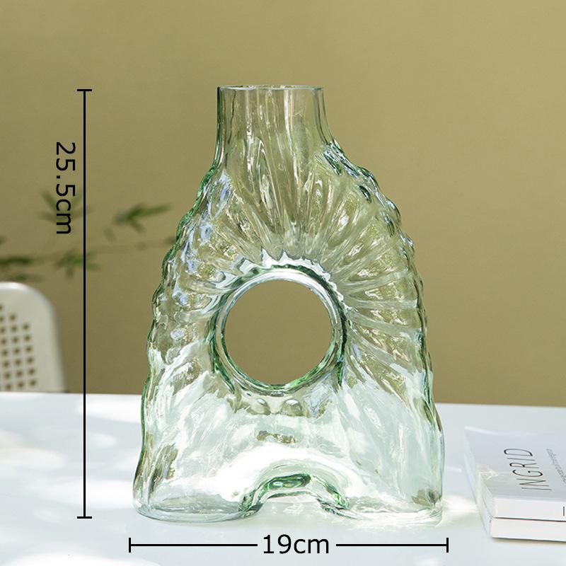 Hollow Transparent Glass Vase Hydroponics Plant Pots Table Decoration Flower Arrangement Floral Vases Room Aesthetic Decor