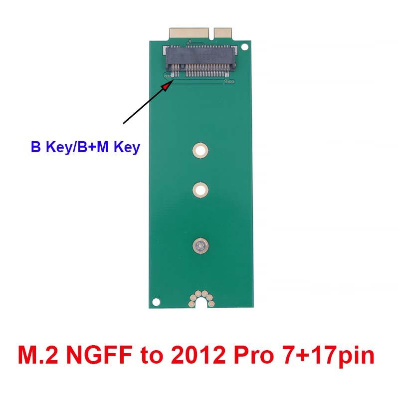 

M.2 NGFF mSATA To 7+17Pin Adapter Card For 2012 Macbook Pro A1425 A1398 MC975 MC976 MD212 MD213 ME662 ME664 ME665 for Laptop