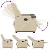 Electric Recliner Chair with Rising Assistance Cream Fabric