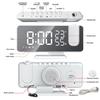 Dual Alarm Projection LED Mirror Clock with Large Display