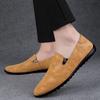 Men's Shoes 2025 Summer New Men's Simple Style Versatile Comfortable Casual Leather Shoes Soft Sole Non-slip Foot Driving Shoes