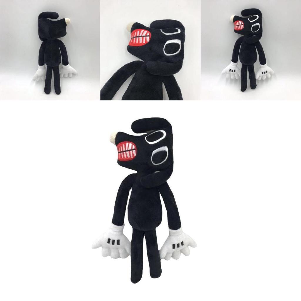 Siren Head Series Black Dog Plush Toy Crooked Neck Horror Stuffed Doll 30cm/11.8inch Height