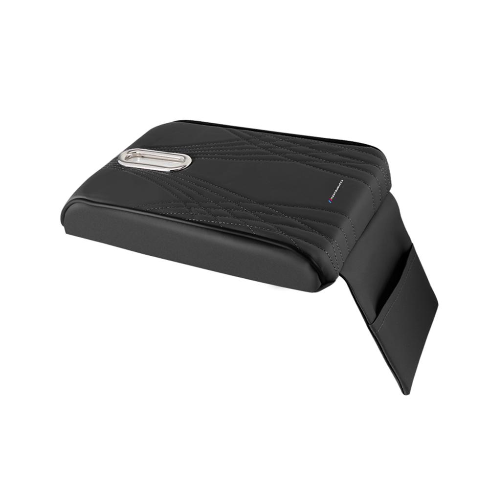 Car Armrest Cover PU Leather With Tissue Storage Memory Foam Height Pad Auto Center Armrest Protective Cushion Support For BMW