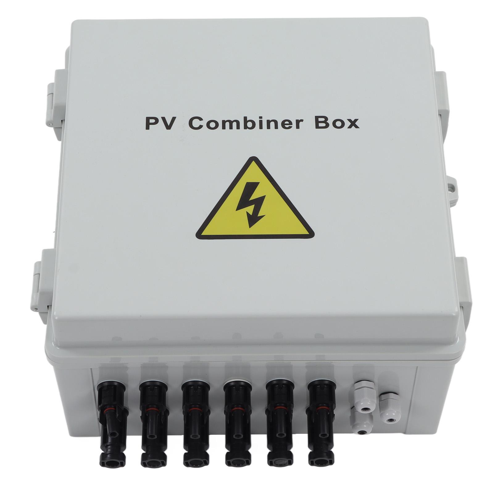 

PV Combiner Box 6-рядный солнечный Combiner Box с предохранителем 15 А, автоматический выключатель постоянного тока 100 А для автономной солнечной системы