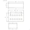 2 Pieces Guitar Pickup Cover Double Covers for 6 Strings Parts