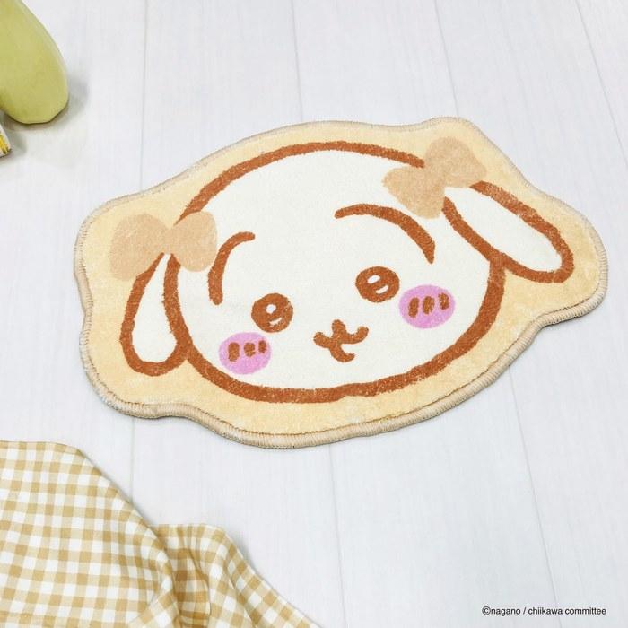 MORIPiLO Chiikawa Rabbit Entrance Mat - Indoor, Small, Ribbon Beige (31 x 46 cm)