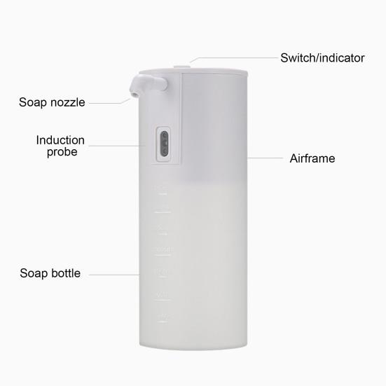 Dispensador Automático de Sabão com Sensor Inteligente Grande Capacidade à Prova d'Água Alimentado por USB/Bateria Dispensador de Sabão para Mãos