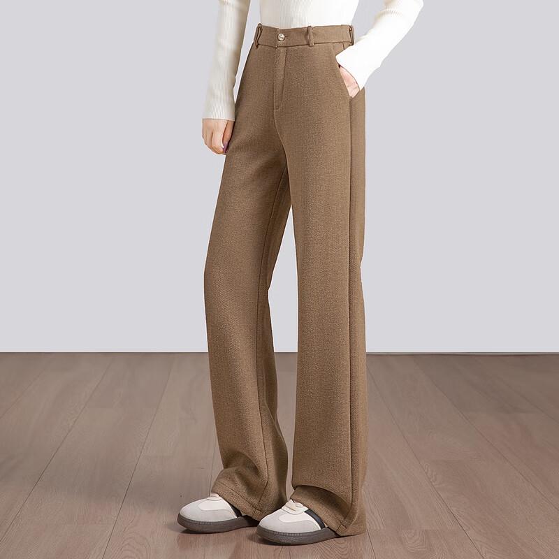 Women's High-Waist Draped Wide-Leg Pants