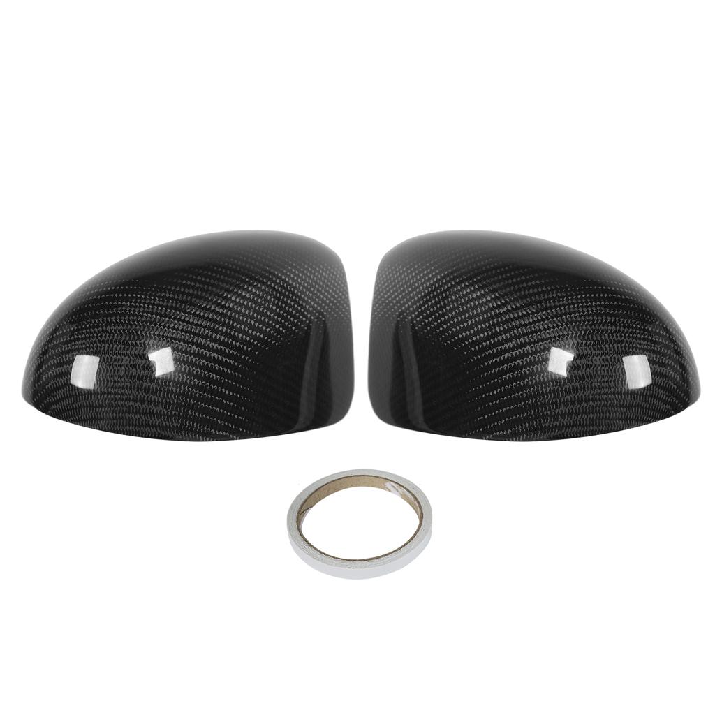 2pcs Rearview Mirror Cover Add On Carbon Fiber Cap Without Hole Fit for R53 JCW 20022006