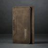 Tri-fold card bag, card cover, high-end retro PU card bag, leather case, multi-functional magnetic card bag