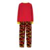Christmas Family Matching Pajamas Set, Mother Child Baby Cartoon Print Pajamas Home Clothes Set
