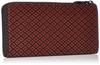 Indenya Long Wallet, Black Deer Leather with Red Lacquer, Diamond and Chrysanthemum Pattern, 2307-21-017