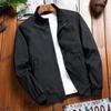 Men's Stand Up Collar Jacket, Fashionable Business Casual Solid Color Jacket, Men's Clothing On Top