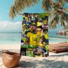 1pc Brazilian Football Celebration Microfiber Quick Dry Beach Towel Absorbent Soft Oversized Sand Free Towel for Travel Pool Gym Swimming Yoga 20a103