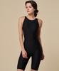 Laelliseupocheu [Oslh610 Blk] Black Solid Sturdy X-Back Half-Body Black
