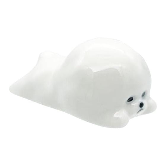 Sunart Bichon Frise Chopstick Rest, Die-Cut Animal Tableware, Birthday Gift, Dog Goods, White, Approx. 4.5x5x5cm, SAN4885