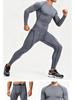 Men's Quick-Dry Sports Fitness Set: Breathable Long Sleeve Top & High Elastic Pants for Basketball, Running, Football & Training