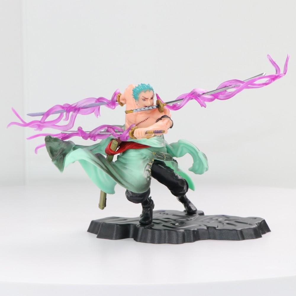 10cm One Piece Anime Figure GK Roronoa Zoro Three-blade Sa-maximum Manga Anime Statue Action Figure Collection Model Kid Toy
