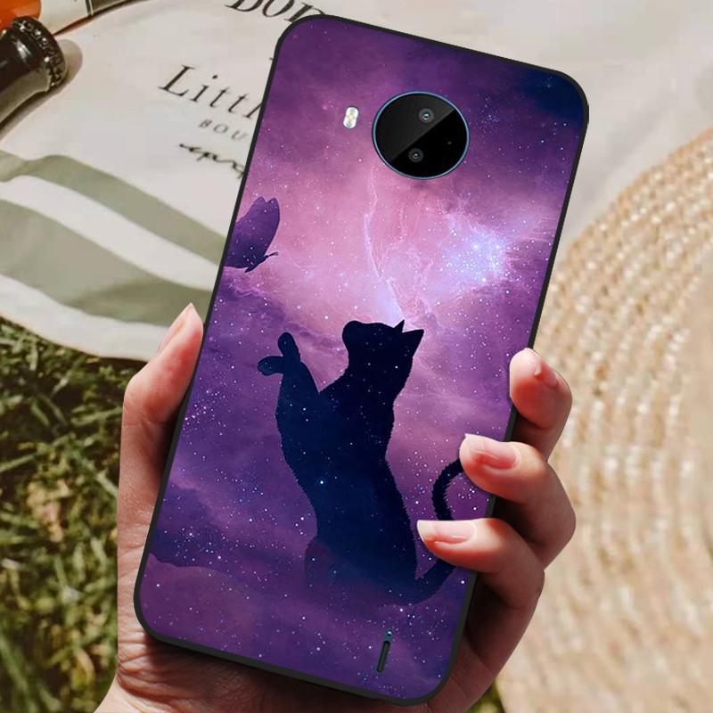 For Nokia C20 Case Soft TPU Silicone Cartoon Back Cover for Nokia C20 Plus Phone Cases TPU Black Bumper for NokiaC20 C 20 Plus