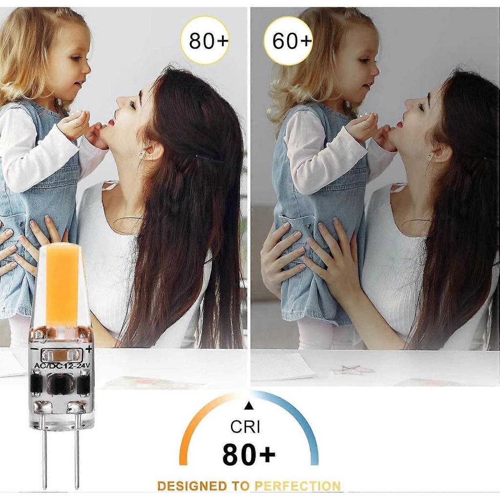 G4 LED 3W 12V AC/DC Light Bulbs, G4 3W LED 30W Equivalent Halogen Light Bulb, 300LM, Warm White 2700K, Non-Dimmable, Pack of 5