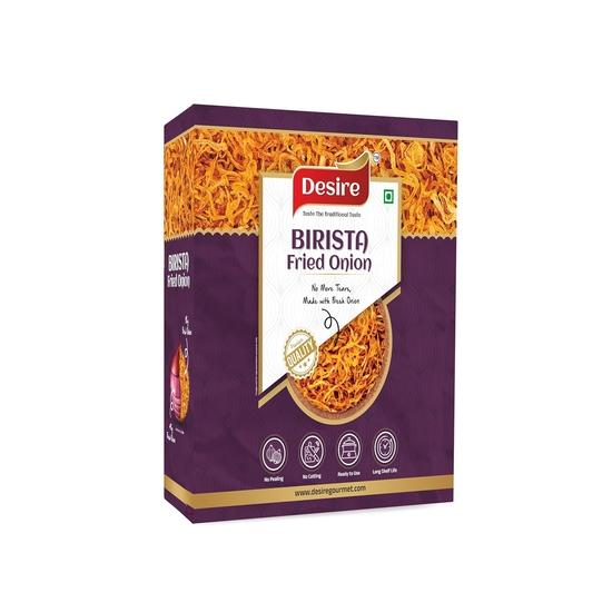 Desire Golden Fried Onion 400g | Flakes |Birista | Fried Pyaz Used for Biryani,Gravies, Indian Curries