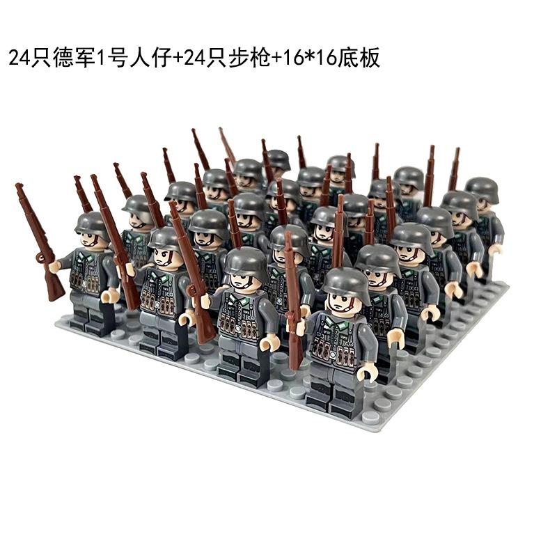 24PCS World War II Troops, American, Soviet Union, China, British Soldiers, Mini Action Figures, Humanoid Dolls, Toy Boys.
