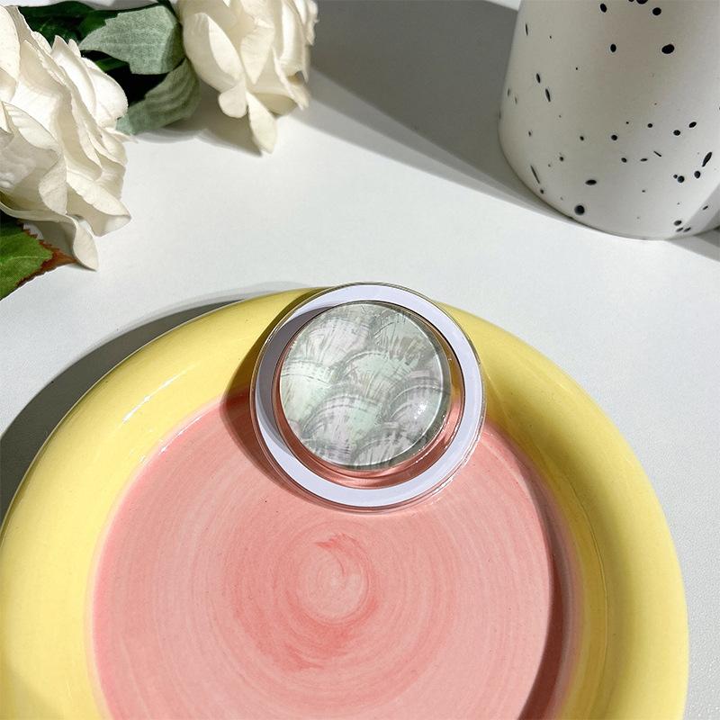 Crystal Ball Glass Wind Mobile Phone Airbag Bracket Magnetic Attraction Removable Watching Drama Chasing Drama Support Frame Love Flower