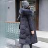 Cotton-Padded Women Light Down Cotton Coat Long Autumn Winter Jacket Supersize Women Detachable Hooded Parker Overcoat