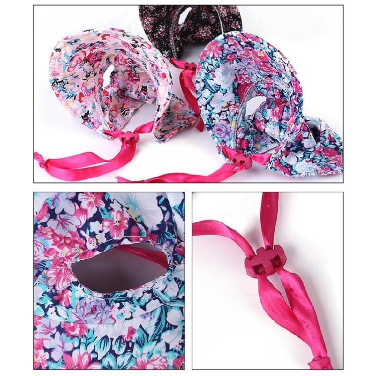 Large Brim Pet Cap Eye for Protection Outdoor Cap for w/Ear Hole Adjustable Prin
