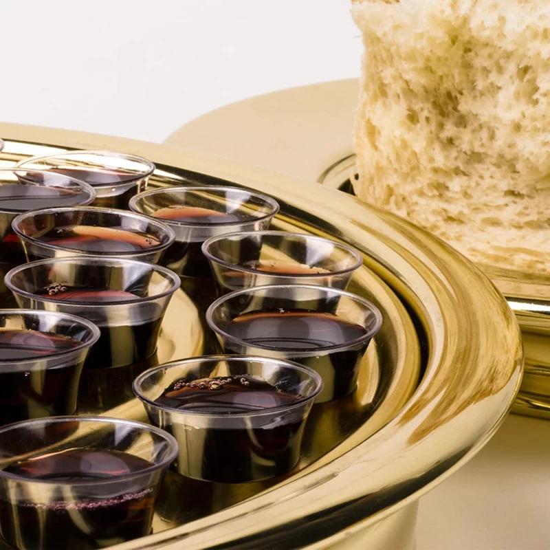 100Pcs Clear Communion Cups, Disposable Plastic Cup Fits Standard Holy Communion Trays, 0.5 Ounce