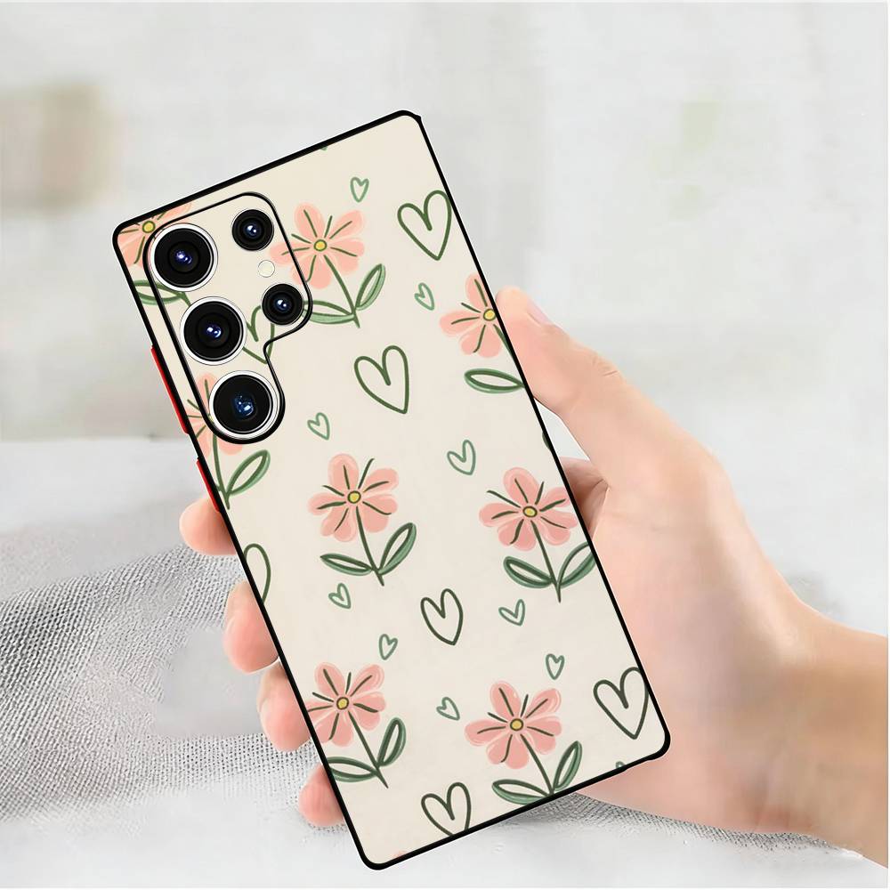 

Силиконовый чехол для телефона с цветочным узором для Samsung Galaxy S 24,22,20,23,21,20 Ultra Plus Lite 5G Печатный силиконовый чехол Samsung S25
