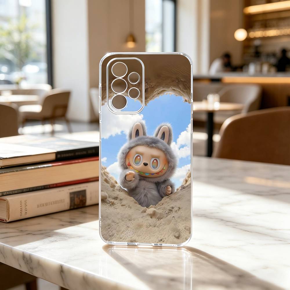 Hot Cartoon L-Labubus Gift  Phone Case For Samsung S25,S24,S21,S22,S23,S30,Ultra,S20,Plus,Fe Transparent Cover
