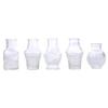 10PCS/SET Retro Relief Mini Glass Vase European Style Flower Vase Transparent Vase  Home Decoration