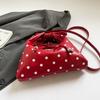 Yogodlns Women's Versatile Bag Retro Leather Shoulder Bag Bow Tie Crossbody Bag Polka Dot Small Hobo Handbag For Everyday Use