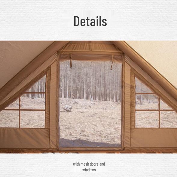 Windproof Luxury Inflatable Camping Tent - Easy Setup, Thickened Air Poles, Rainproof