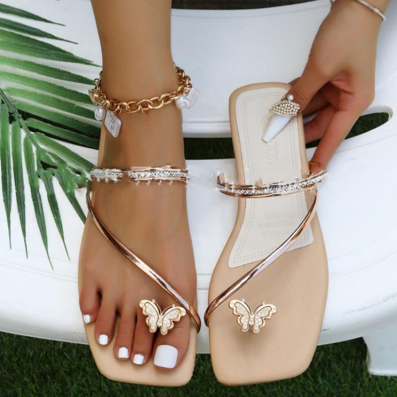 Butterfly Clip Toe Slippers