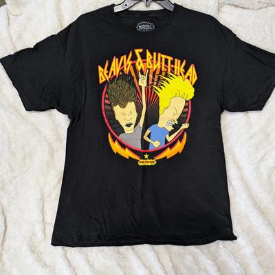 Beavis and Butt-Head - Black Graphic Tee Mens Sz L