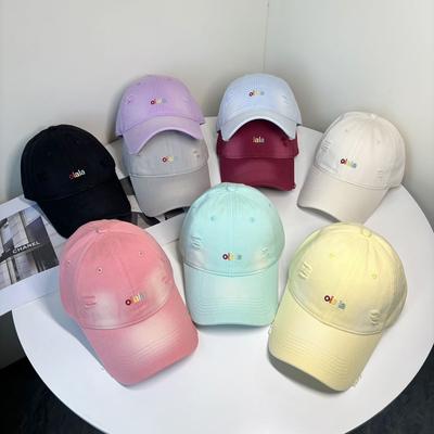Spring And Summer Color Letter Embroidery Baseball Cap Female Face Small Cap Male Tide High Quality