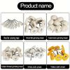 50pcs 1Inch Polishing Buffing Wheel Set, Wool Felt Mounted 3mm Shank For Rotary Tool Accessories, Mini Brush Polishing Kit For Watch And Jewelry