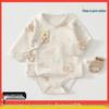 Newborn Long-Sleeved Cotton Triangle Romper Pajamas
